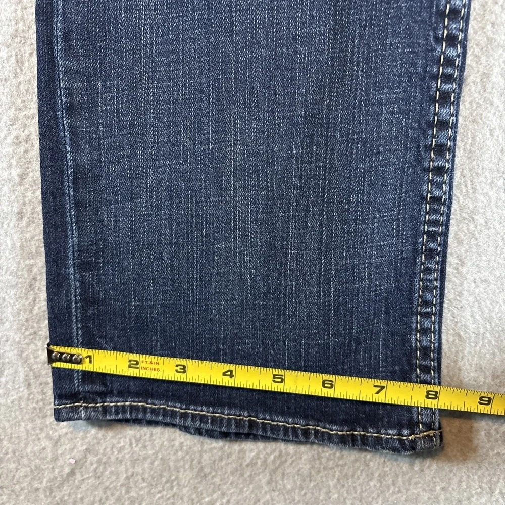 BKE Jake Boot Leg Jeans Blue Denim Straight Leg Dark Wash Stretch Mens 32s 32x29